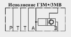 Гидрозамок ГЗМ - 3 МБ предназначен для свободного пропускания потока рабочей жидкости в одном направлении и запирания - в обратном направлении при отсутствии управляющего воздействия и свободного пропускания потока в обоих направлениях при наличии управляющего воздействия