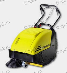 Подметально-всасывающая машина Karcher KSM 750 BAT представляет собой самоходную машину с аккумуляторным приводом, управляемую идущим оператором