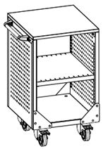 Диком ВСТ-010-02 тележка инструментальная, со столешницей и полкой.