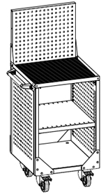 Диком ВСТ-010-04 тележка инструментальная с полкой, экраном и лотком.