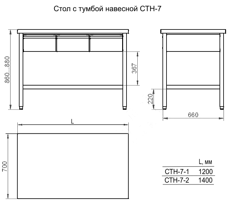 Верстак из профильной трубы чертеж с размерами