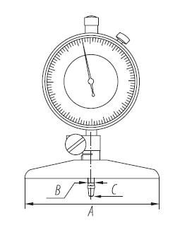 Глубиномер индикаторный ГИ, измерительный инструмент, Россия.