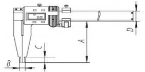 Штангенциркуль цифровой ШЦЦ-3, схема.