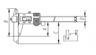 ШЦОЦ10 штангенциркуль цифровой с подвижной измерительной губкой, фото.