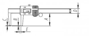 ШЦОЦ-4 штангенциркуль цифровой, схема.