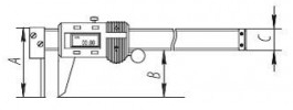 ШЦОЦ 8 штангенциркуль цифровой трубный, схема.
