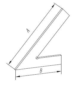 УП45 Угольник слесарный плоский, измерительный инструмент, Россия.