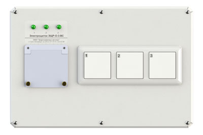 Щит питания операционный встраиваемый на 3 розетки ЭЩР-О-3-ВС-МЕТ.