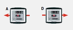 K700M счетчик дизтоплива PIUSI, направление потока.