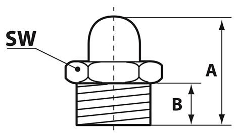 Шаровая пресс-масленка K1, оцинкованная, шестигранная.