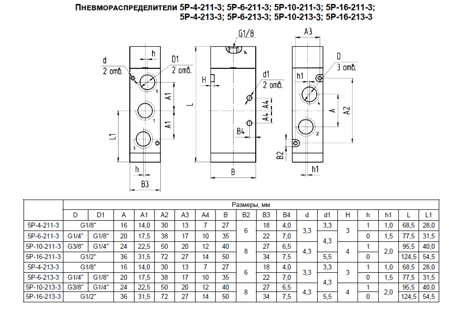 Пневмораспределитель на схеме