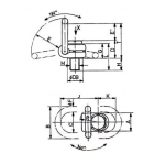 Рым-болт с поворотной петлей, размеры.