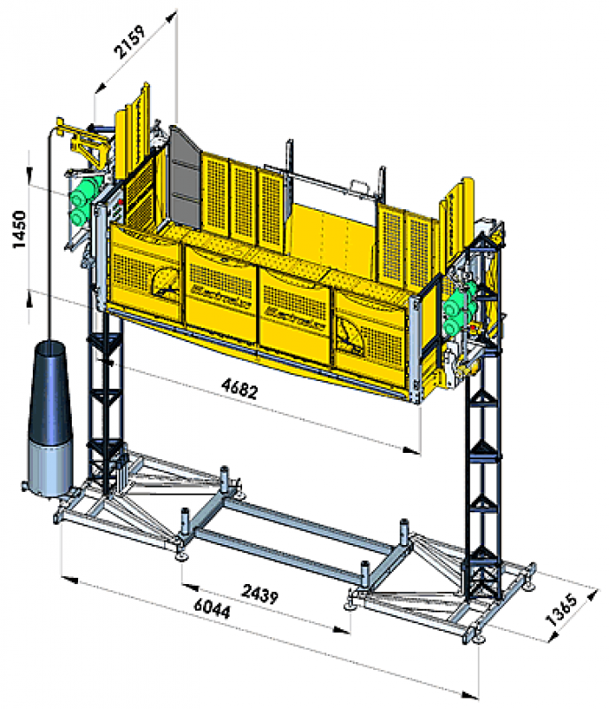 Electroelsa EHPM2500/35 - грузопассажирский стационарный мачтовый подъемник.