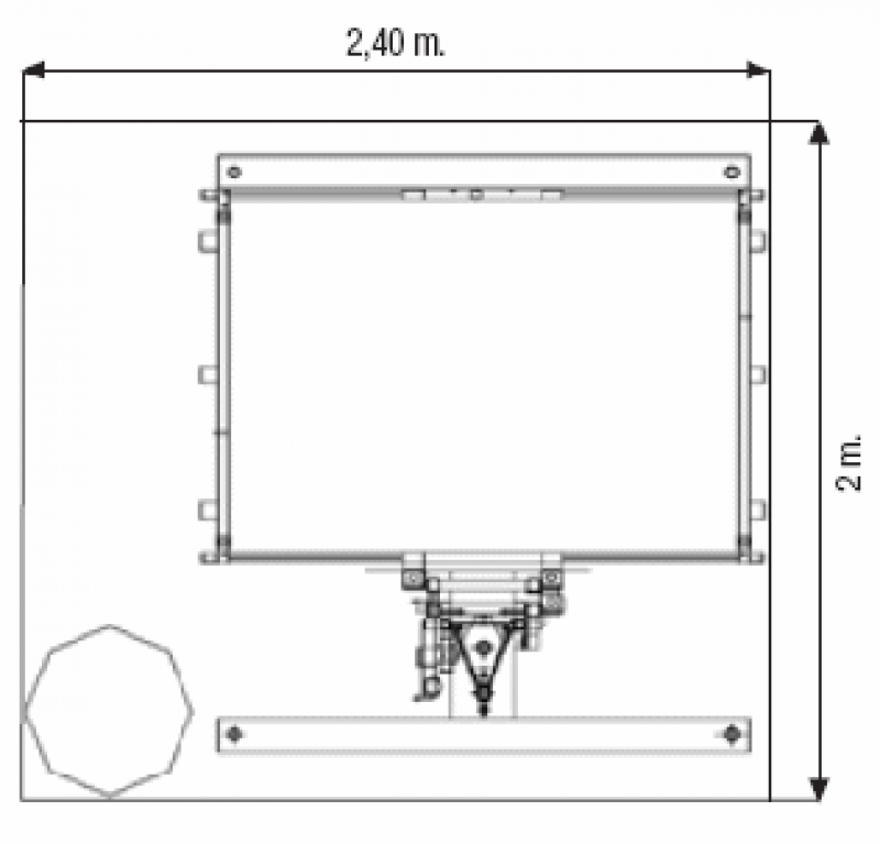 Строительный мачтовый подъемник Camac EC-600/120, размеры.