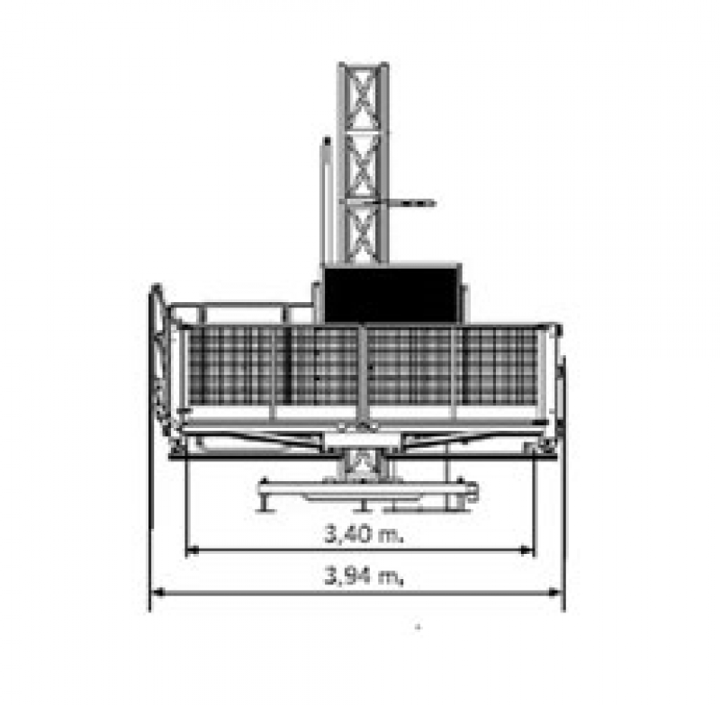 Мачтовый подъемник Camac EPМ-1500/150, размеры.