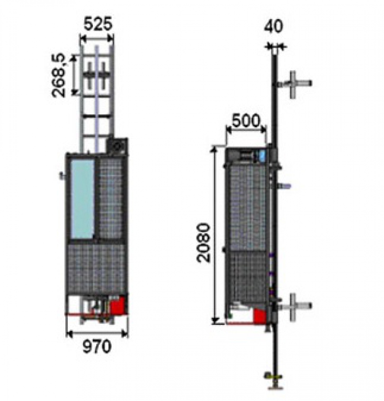 Подъемник Camac EPМ-250, размеры.